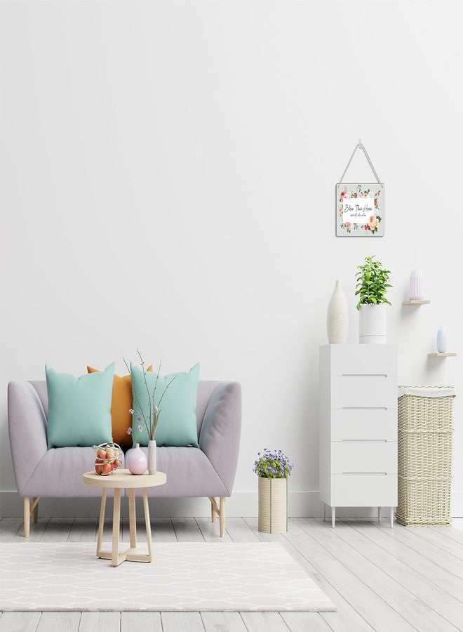 DELWOR Home Decor Bless This Home And All Who Enter Wall Hanging Sign for Living Room Decor and Home Entrance Decor - Image 4